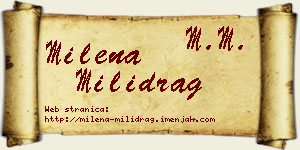 Milena Milidrag vizit kartica